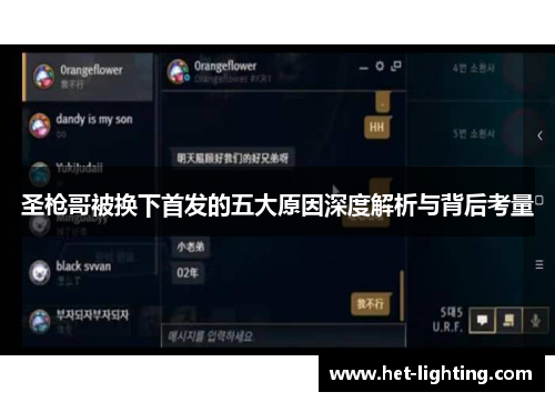 圣枪哥被换下首发的五大原因深度解析与背后考量